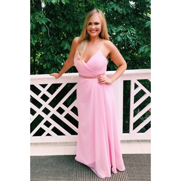 🎉HOST PICK!🎉 Pink Christina Wu Gown, Bridesmaid/Formal/Prom/Pagent, Size 10 - Picture 2 of 16